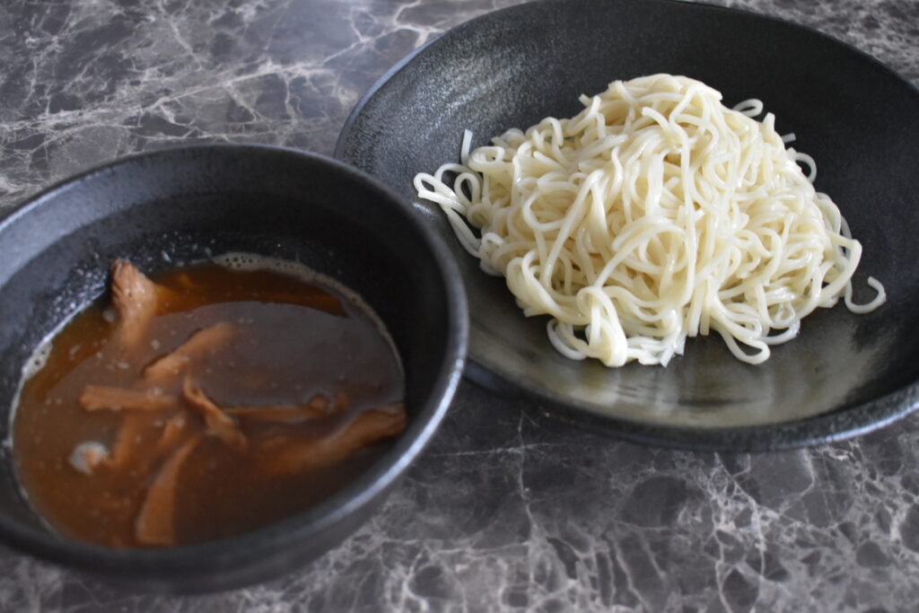 Tsukemen from Ramen Nikkou with thin noodles and rich sweet-sour dipping soup
