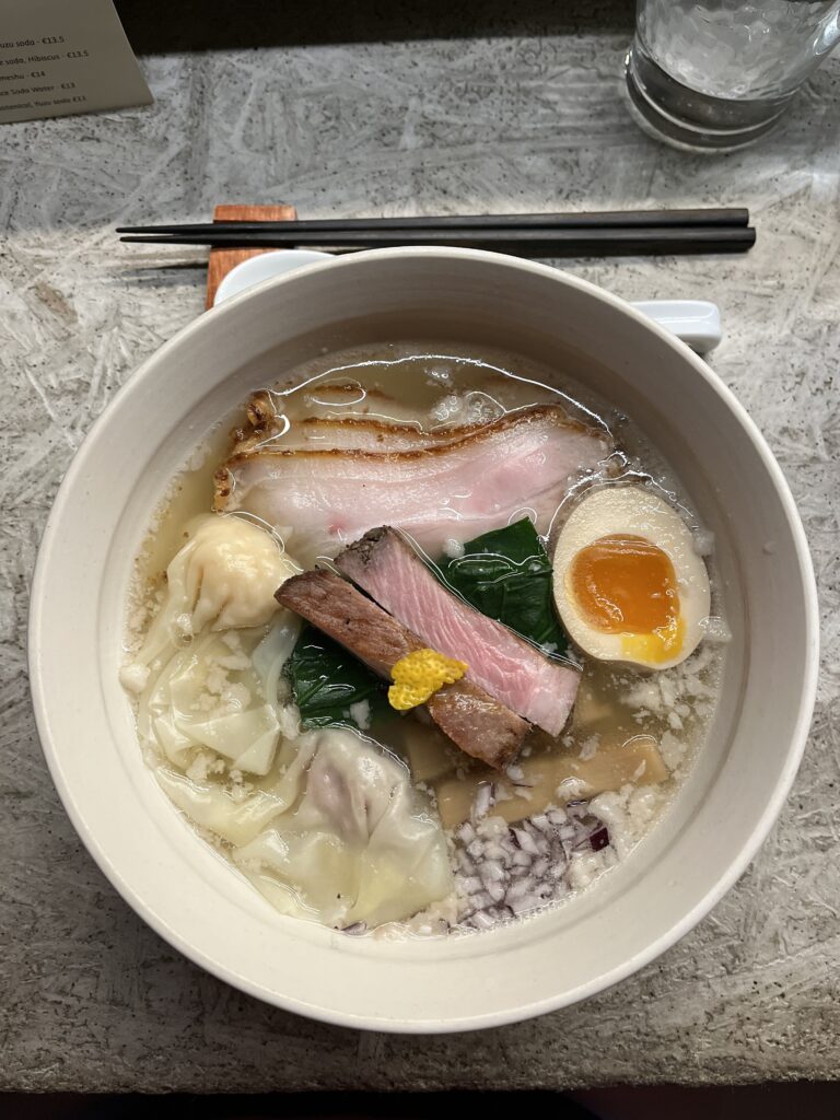 Fuku ramen in Amsterdam Shio Ramen with Yuzu.